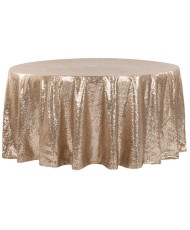 Champagne Sequin Tablecloth for wedding