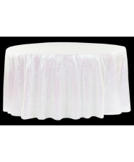 White Sequin Tablecloth for wedding
