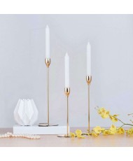 Cappella Gold Candlestick Trio for wedding