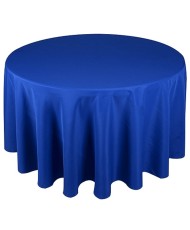 Plain round tablecloth  royal blue for wedding