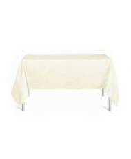 Plain ivory rectangle tablecloth for wedding