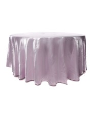 Round satin tablecloth old pink for wedding