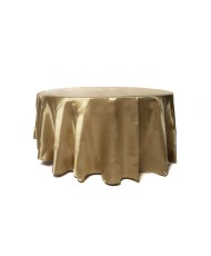 Round satin tablecloth  Gold for wedding