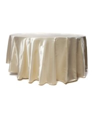 Round satin tablecloth Champagne for wedding