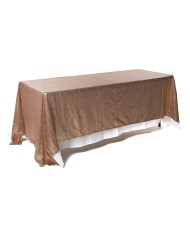 Nude sequin rectangle tablecloth  for wedding