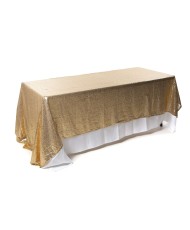 Rectangular gold sequin tablecloth  for wedding