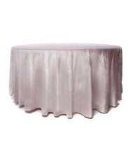Round Nude velvet tablecloth for wedding