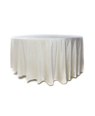 Round Champagne velvet tablecloth  for wedding