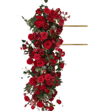 Capso red rose flower runner for wedding