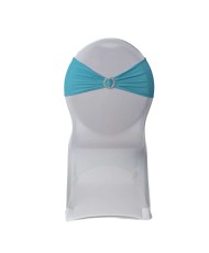 Turquoise blue lycra chair bow for wedding