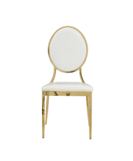 Gold design chair and white imitation leather - DOVE for wedding